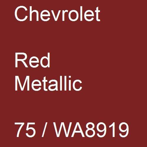 Chevrolet, Red Metallic, 75 / WA8919.